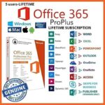 Office 365 Pro 2023 5 PC/MAC 5TB Lifetime